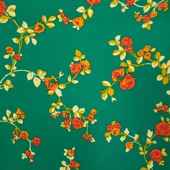 LuLaRoe Julia Sheath Pencil‎ Dress Green Orange Yellow Floral Stretch XS - Picture 7 of 11